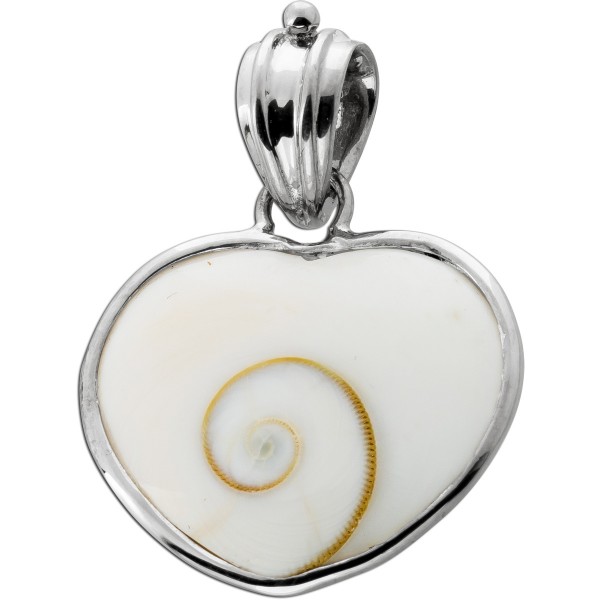 Shivas Auge Anhänger Herz Turban Schnecke 14.0ct. Silber 925 