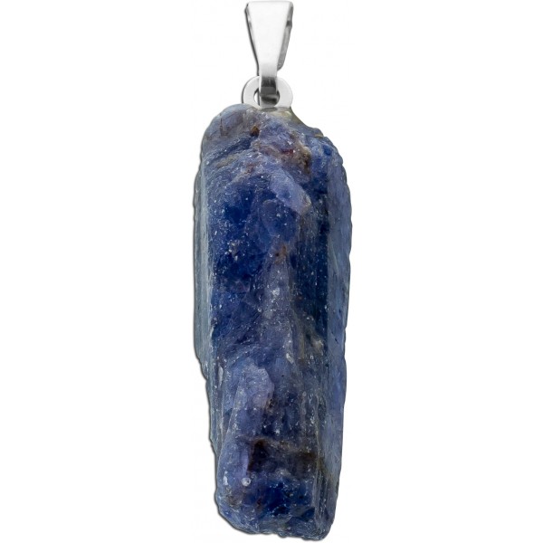 Tansanit Anhänger Sterling Silber 925 blauer Rohstein