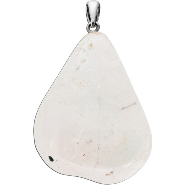 Morganit Anhänger Sterlingsilber 925 rosa Edelstein getrommelt