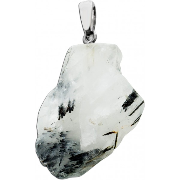 Edelstein Anhänger Sterlingsilber 925 Turmalinquarz