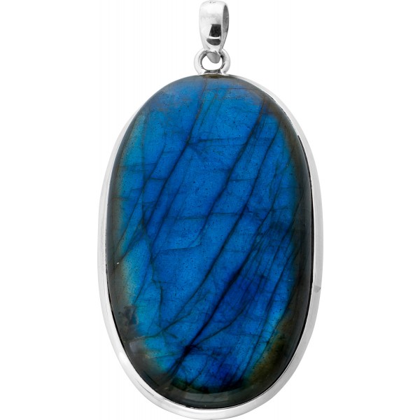 Labradorit Anhänger Silber 925 blauer Edelstein 100ct