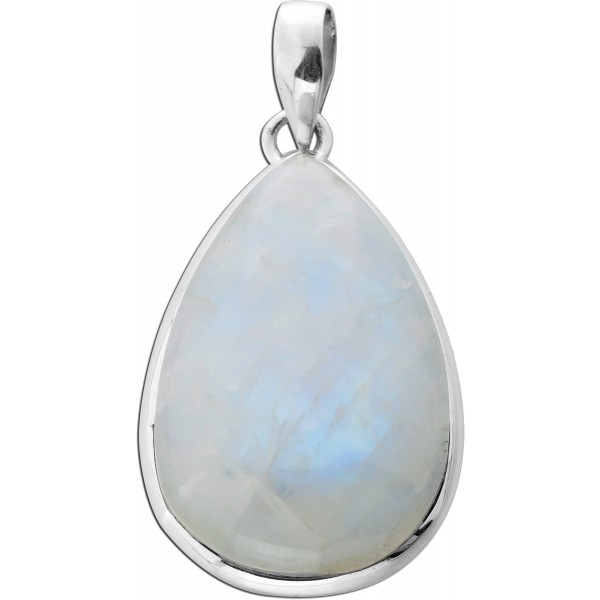 Mondstein Anhänger Silber 925 Regenbogen Edelstein 25ct