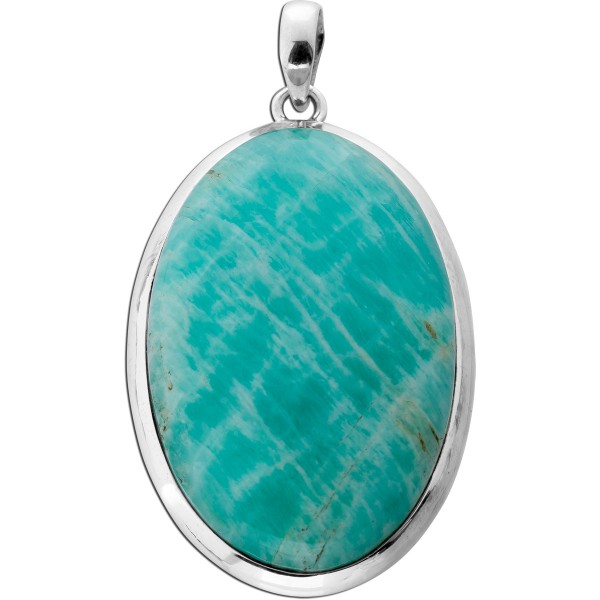 Amazonit Anhänger Silber 925 hellblauer Edelstein 75ct