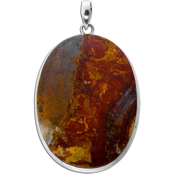 Marra Mamba Tigerauge Anhänger Silber 925 braun goldener Edelstein 70ct