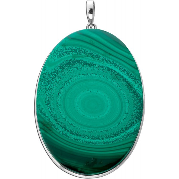 Malachit Anhänger Silber 925 grüner Edelstein 205ct