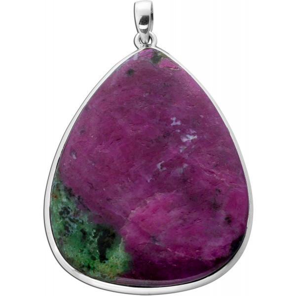 Rubin Zoisit Anhänger Silber 925 pink grüner Edelstein 115ct