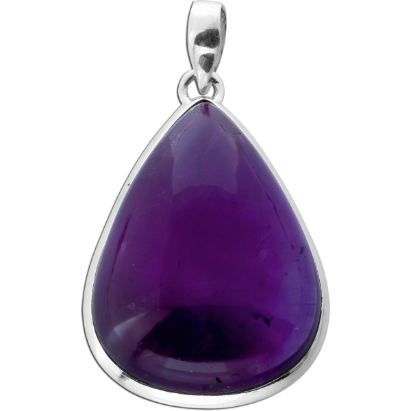 Amethyst Anhänger Silber 925 violetter Edelstein 35ct