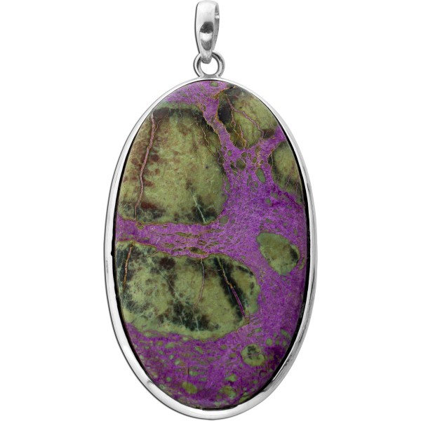 Kobaltkalzit Anhänger Silber 925 lila grüner Edelstein 45ct