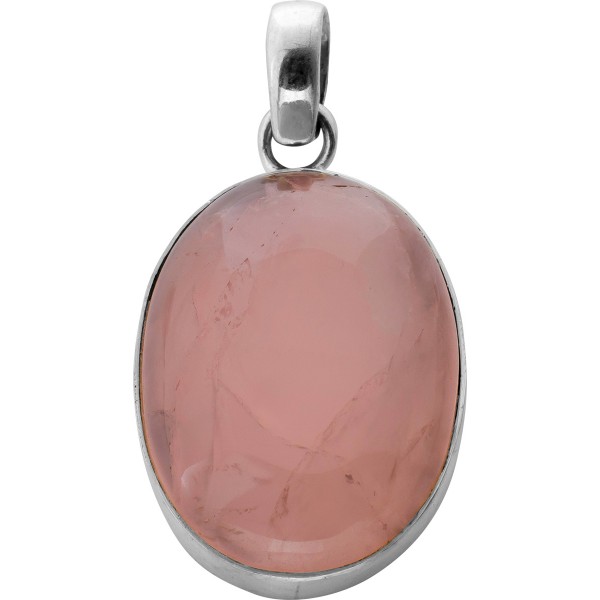 Rosenquarz Anhänger Silber 925 rosa Edelstein 30ct