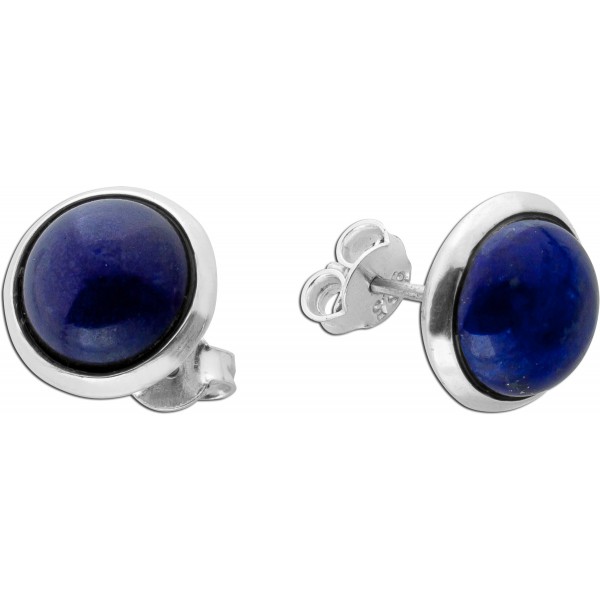 Lapislazuli Ohrstecker Silber 925 blaue Edelsteine 7.5ct