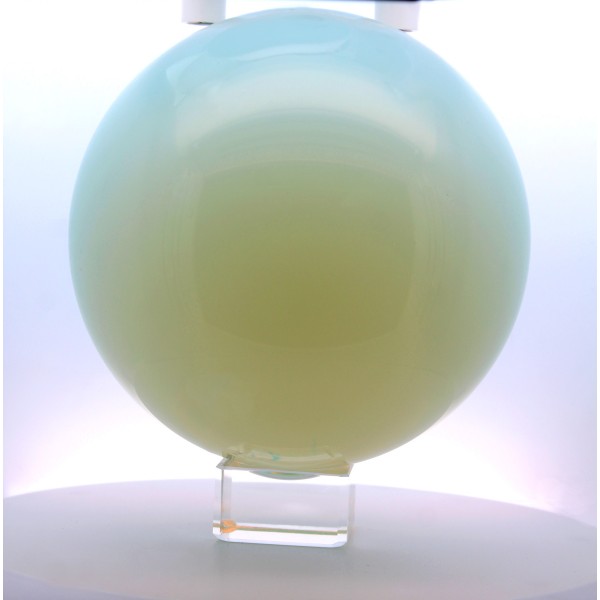 Opalit Edelstein-Quarz Kugel Opalblau sonnengelber Edelstein 14cm 
