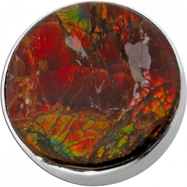 Ammolit Anhänger Silber 925 grün roter Natur Edelstein