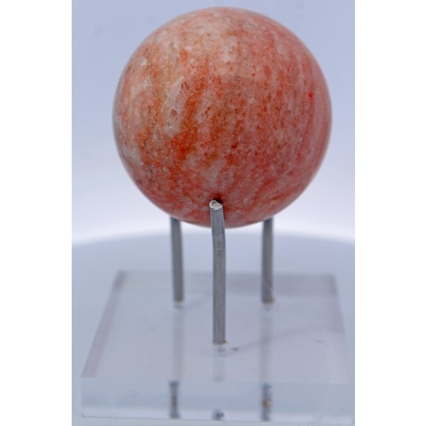 Sonnenstein Kugel Apricot orange Rohstein Handgeschnitzt Edelstein