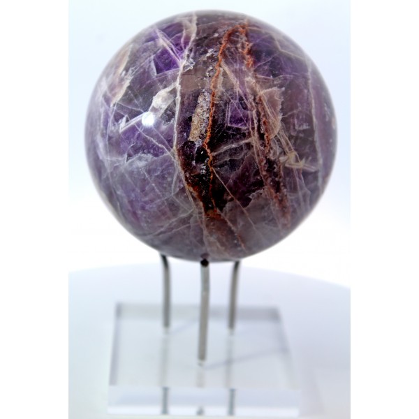 Amethyst Kugel Geode lila Naturedelstein handgeschnitzt