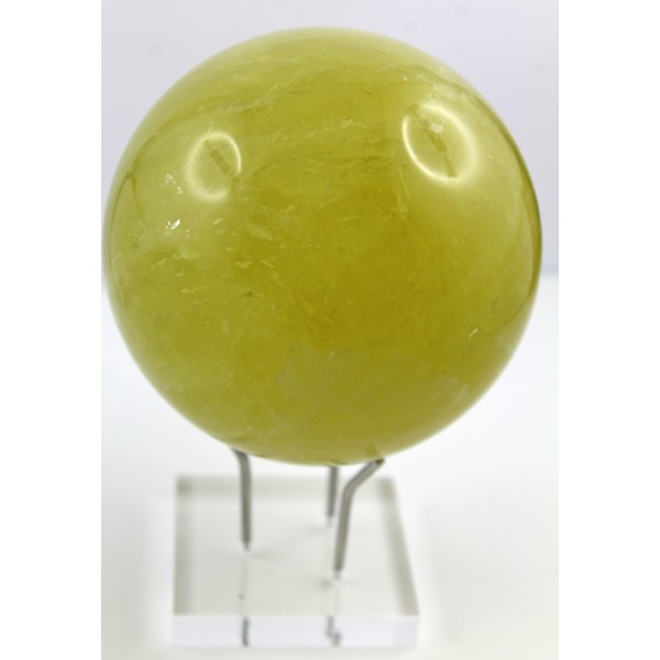 Citrin Kugel zitronengelber Naturedelstein handgeschnitzt