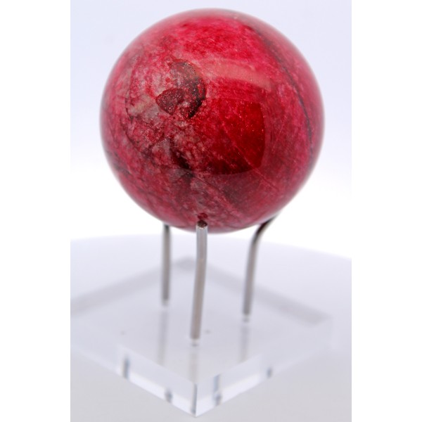 Rubin Kugel Geode pinker Naturedelstein geschnitzt