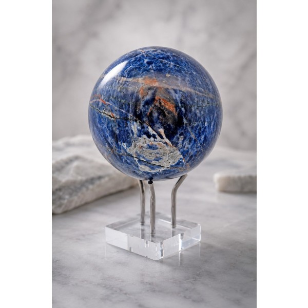Sodalith Kugel 73mm azurblau weißer Edelstein 2760ct