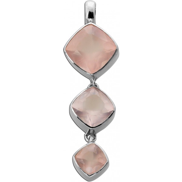 Rosenquarz Anhänger Silber 925 nat. rosa Rosenquarz 4.8ct