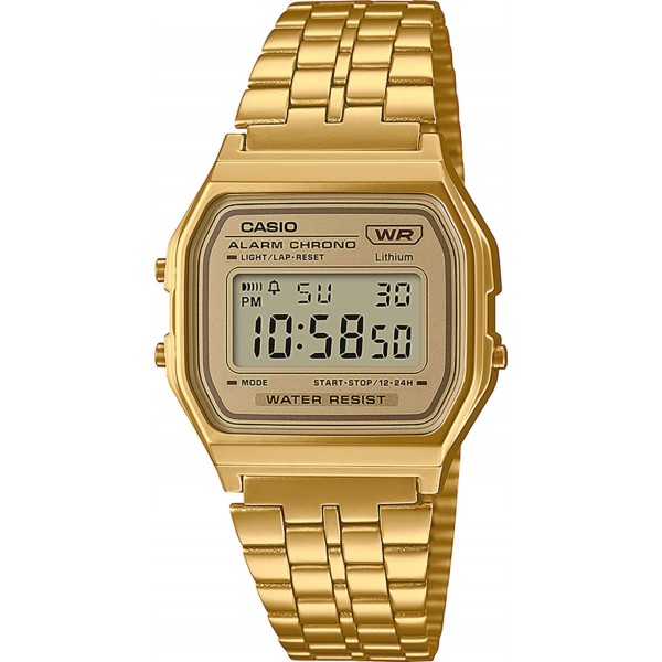 Casio Uhr A158WETG-9AEF Goldfarbene Quartz Digitaluhr Herrenuhr Damenuhr