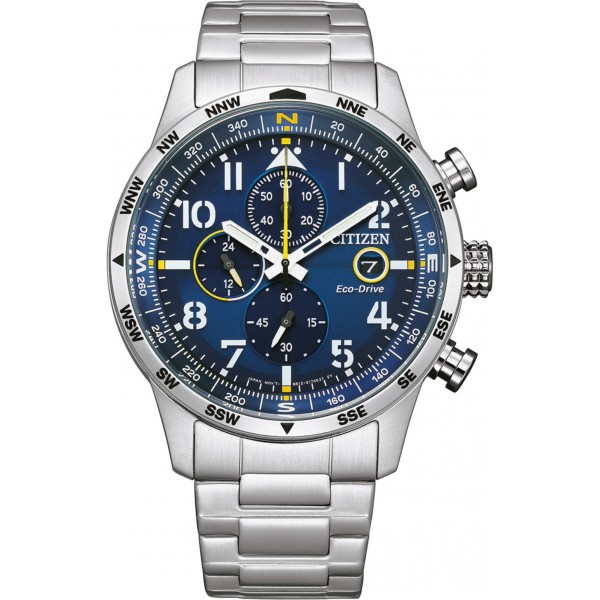 Citizen Uhr CA0790-83L Chronograph Eco-Drive Herrenuhr Edelstahl Zifferblatt Blau 43mm