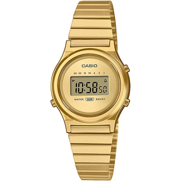 Casio Uhr Retro Digital Edelstahlband Goldfarben LA700WEG-9AEF