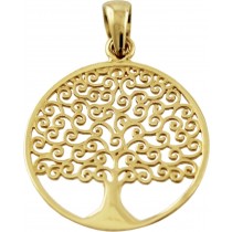 Lebensbaum Anhänger Gelb Gold 333 8 Karat Goldanhänger_01