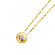 Solitär Anhänger Gelbgold Weißgold 585 Brillant 0,10 Carat Goldschmuck Diamantanhänger_2