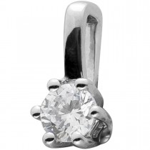 Diamant  Anhänger Weißgold 585 14K Solitär Brillant  0.10ct