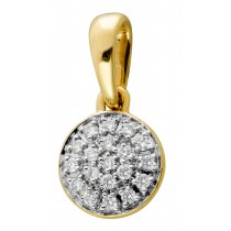 Diamant Anhänger Gelbgold 585 14 Karat Brillanten 0.10ct TW VSI 