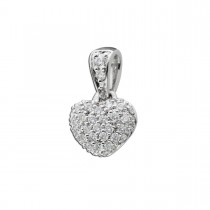 Herzanhänger Weißgold 585 14K Brillanten 0.11ct TW VSI