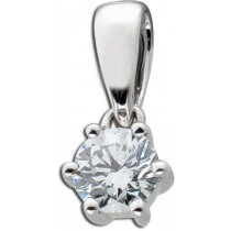 Solitär Anhänger 0.10ct F Vsi. Weißgold 585 14K Lab Grown Diamond 