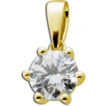 Solitär Anhänger 0.25ct FVsi Gelbgold 585 14K Lab Grown Diamond