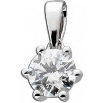 Solitär Anhänger 0,25 FVSI Weißgold 585 14K Lab Grown Diamond 