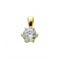 Brillant Anhänger 0,50ct  Gelbgold 585 14K Lab Grown Diamond 