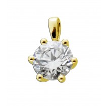Solitär Anhänger 2.00ct Gelbgold 585 14K Lab Grown Diamond IGI Zertifikat