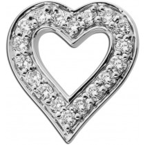Herz Anhänger Weißgold 585 14K Lab Grown Diamanten 0.20ct
