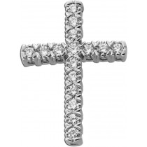 Kreuz Anhänger Platin 950 Natur Diamanten 0.25ct