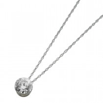 Brillant Anhänger Kette 1.0ct Weißgold 585 14K Lab Labor Diamant 