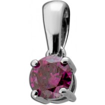 Solitär Anhänger Platin 950 pinker Natur Diamant 0.25ct