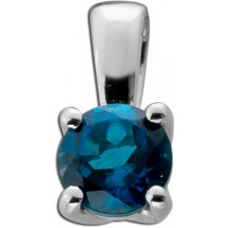 Blautopas Anhänger Platin 950 blauer London Bluetopas 0.50ct