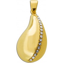 Tropfen Anhänger Gold 585 14 Karat halbmassiv