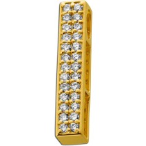 Brillant Anhänger Gold 585 14K Natur Diamanten 0.25ct