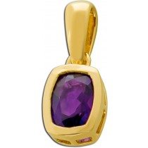 Amethyst Anhänger Gold 585 Afrikanischer Amethyst Zargenfassung