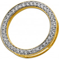 Brillant Anhänger Gold 585 14K Natur Diamanten 0.33ct