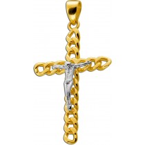 Kreuz Anhänger Gold 333 8 Karat Jesus Cuban Cross