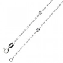 Diamanthalskette Weissgold 585 Brillanten 0,30ct W/P1_1