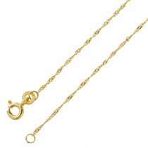 Singapurkette Gold 333 1mm massiv poliert
