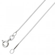 Kette Venezianerkette Weißgold 333 massiv poliert rhodiniert