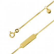 Gravurarmband Kinder Gelbgold 585 Gravurplatte