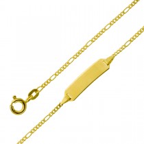 Gravur Armband - Gold 333 1,5mm Gravurplatte poliert massiv